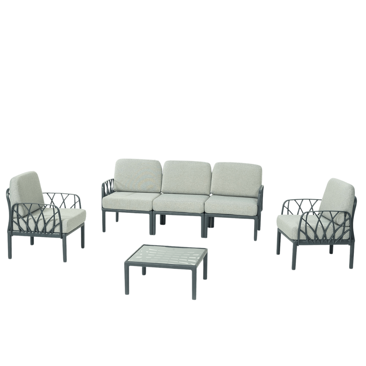 Salon de jardin 3+1+1