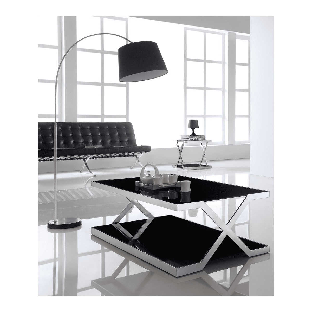 Table basse en verre