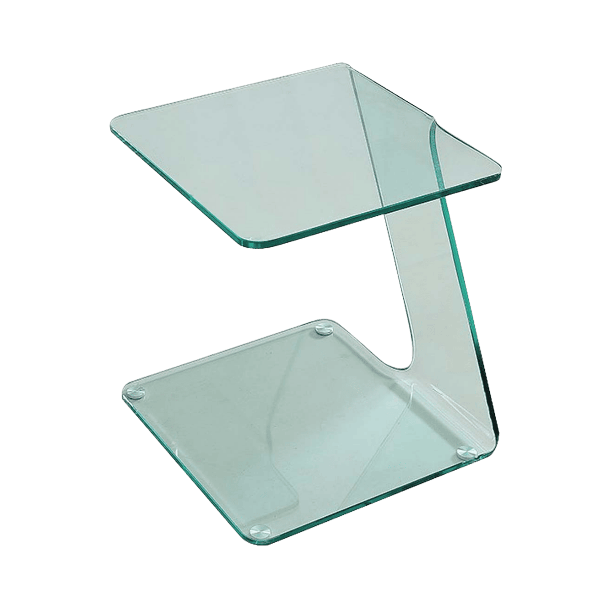 Table de coin en verre