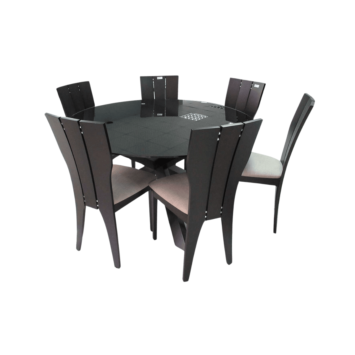 Table à manger ronde + 6 chaises