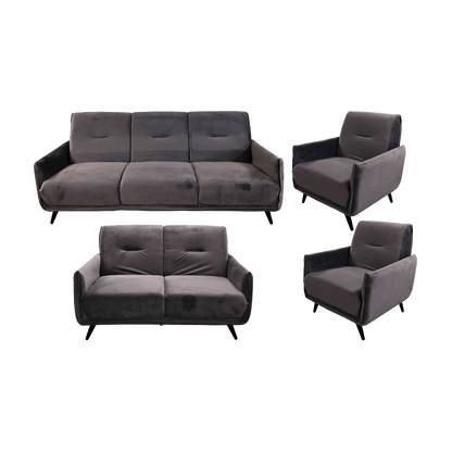 Salon 3+2+1+1 en velours