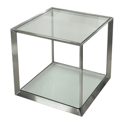 Table de coin en verre