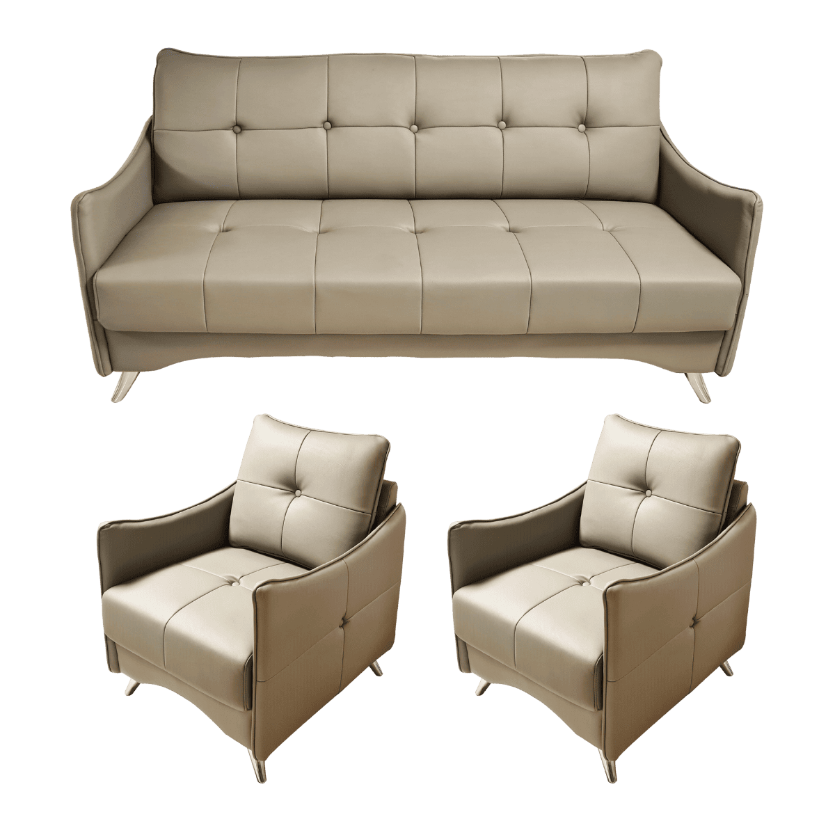 Salon de bureau 3+1+1 en cuir