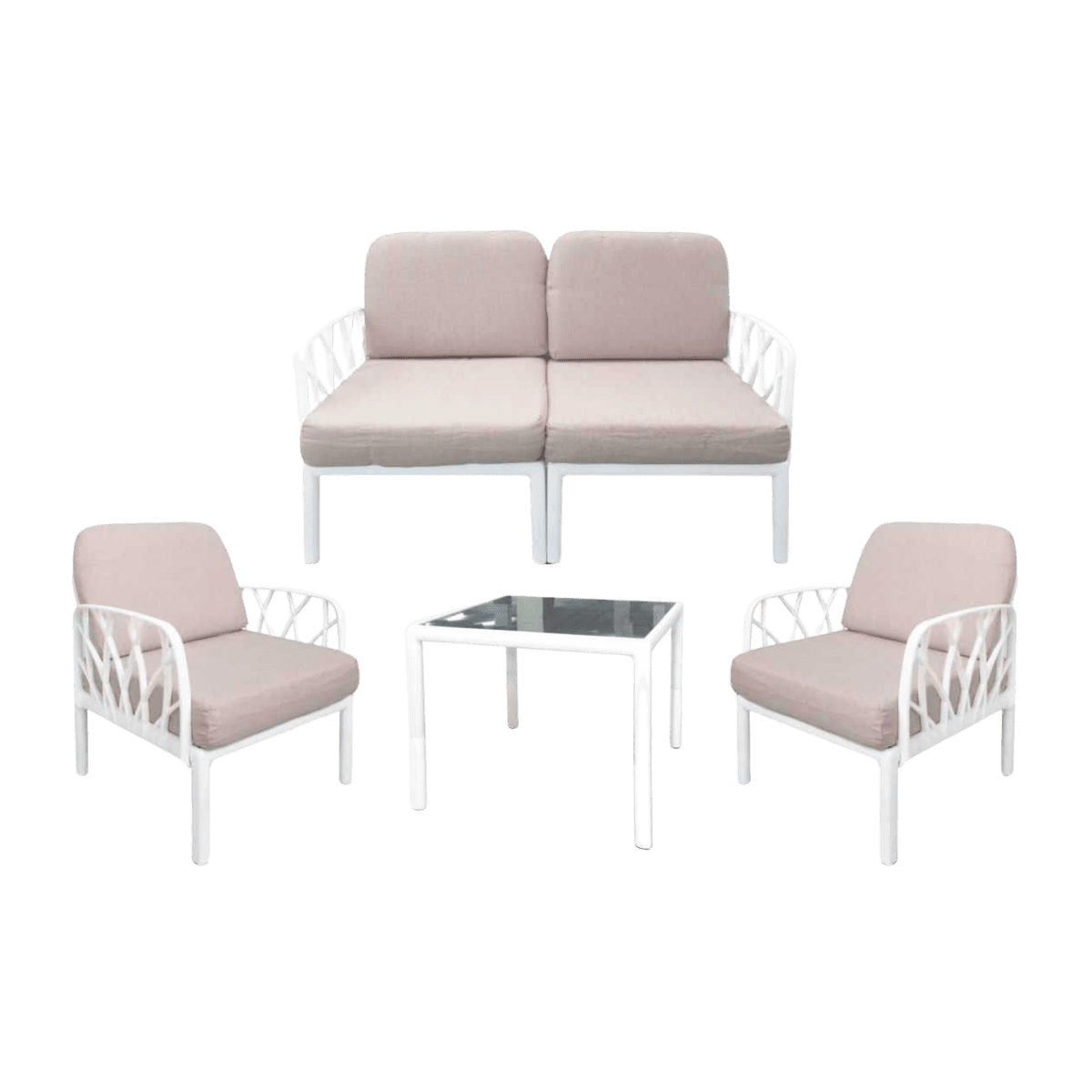 Salon de jardin 2+1+1