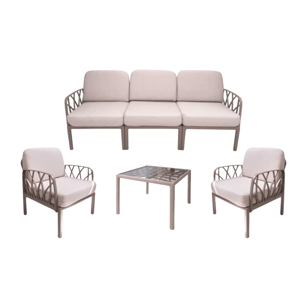 Salon de jardin 3+1+1
