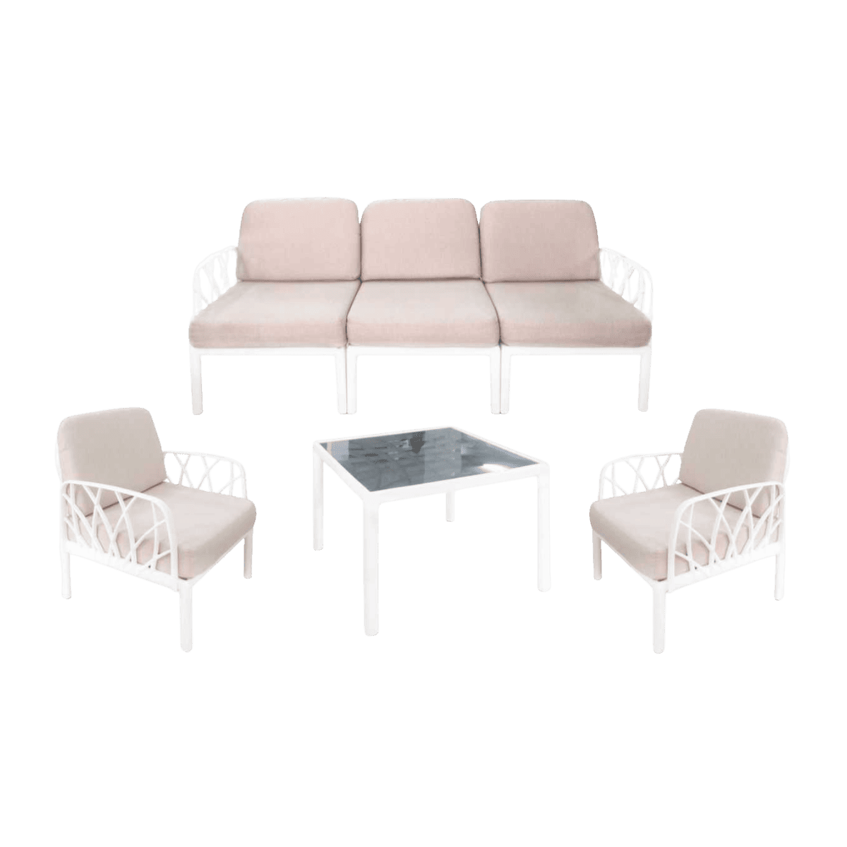 Salon de jardin 3+1+1