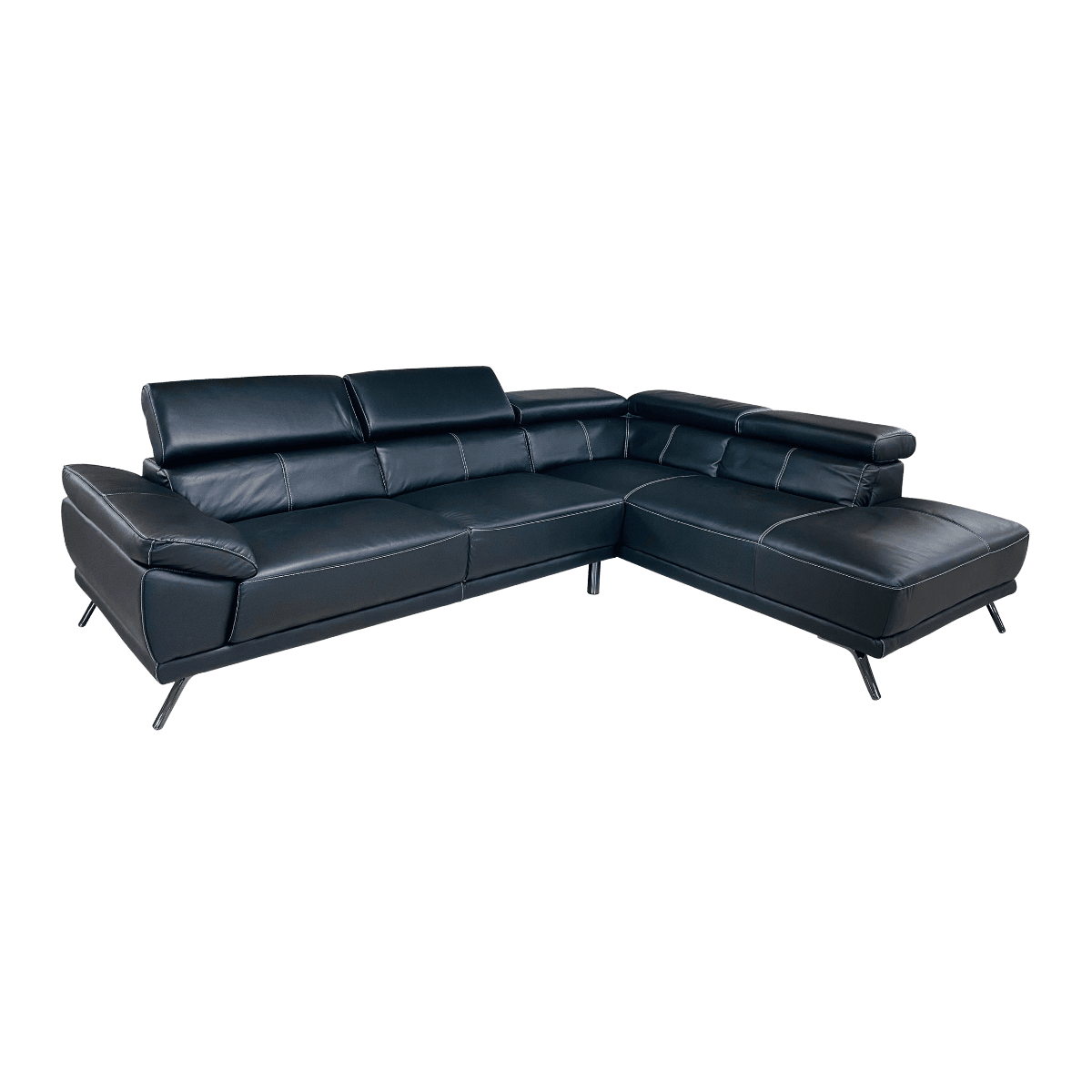 Salon d'angle en cuir