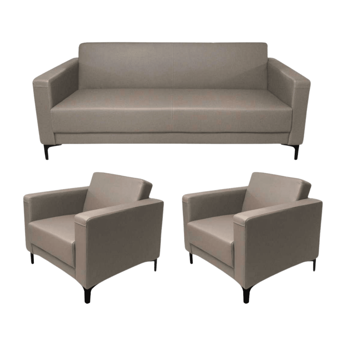 Salon de bureau 3+1+1 en cuir
