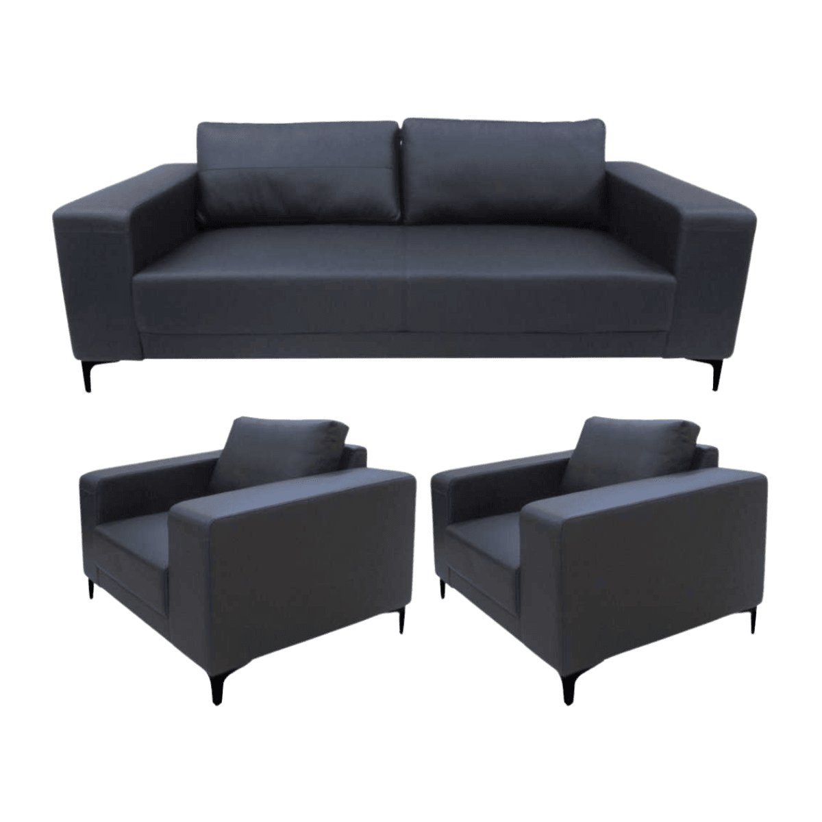 Salon de bureau 3+1+1 en cuir