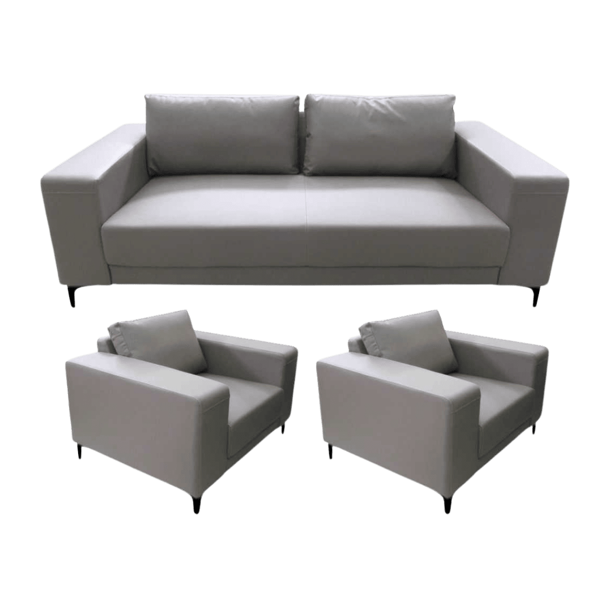 Salon de bureau 3+1+1 en cuir