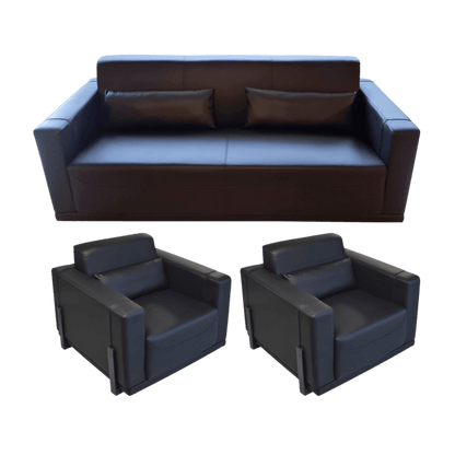 Salon de bureau 3+1+1 en cuir