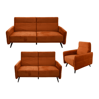Salon 3+2+1 en velours