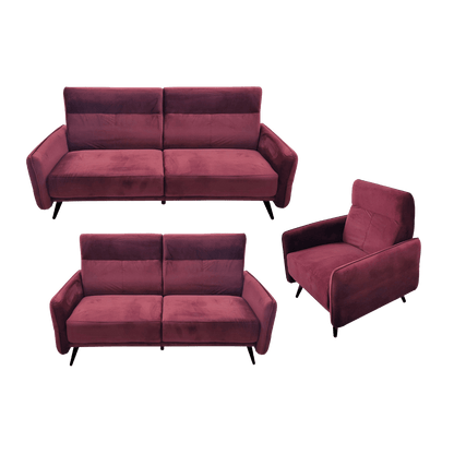 Salon 3+2+1 en velours