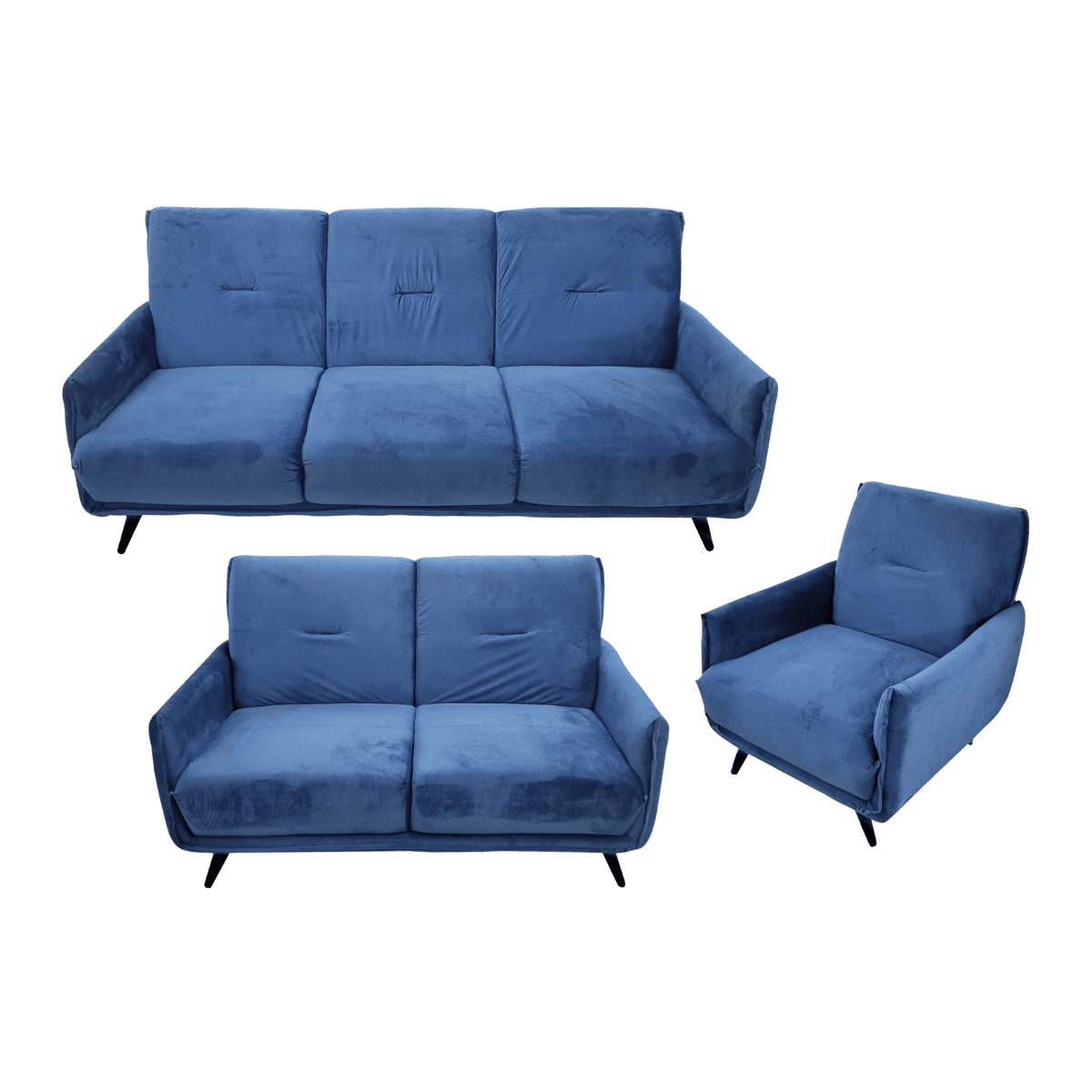 Salon 3+2+1 en velours