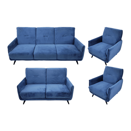 Salon 3+2+1+1 en velours
