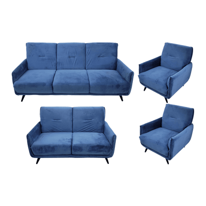Salon 3+2+1+1 en velours