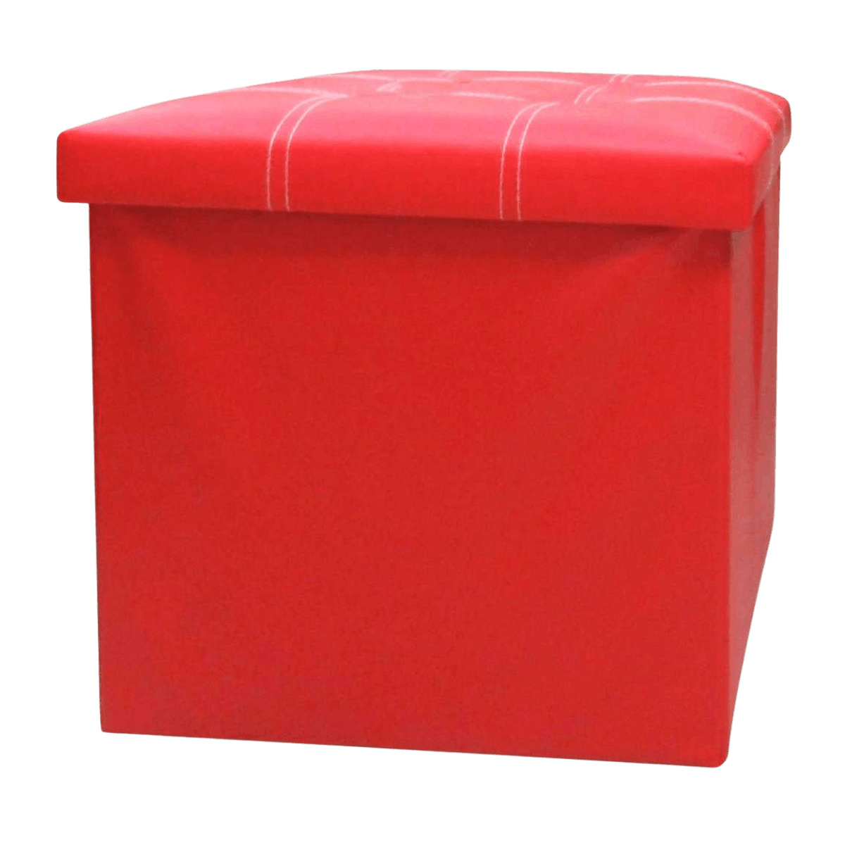 Pouf de rangement en simili cuir