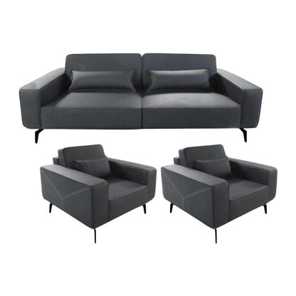 Salon de bureau 3+1+1 en cuir