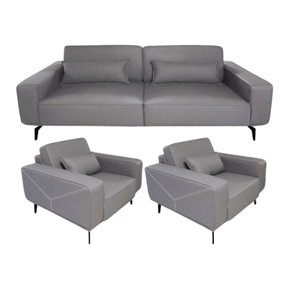 Salon de bureau 3+1+1 en cuir