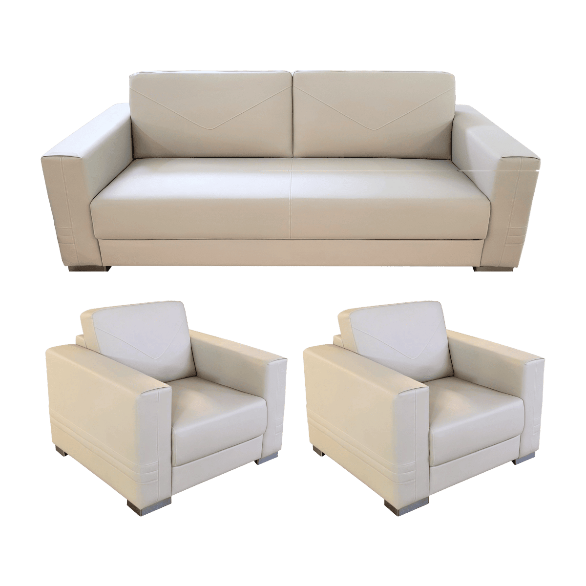 Salon de bureau 3+1+1 cuir