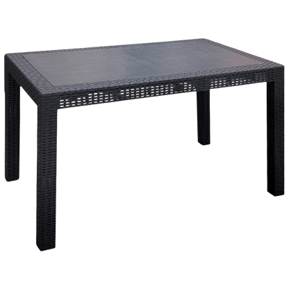 Table rectangulaire en rotin