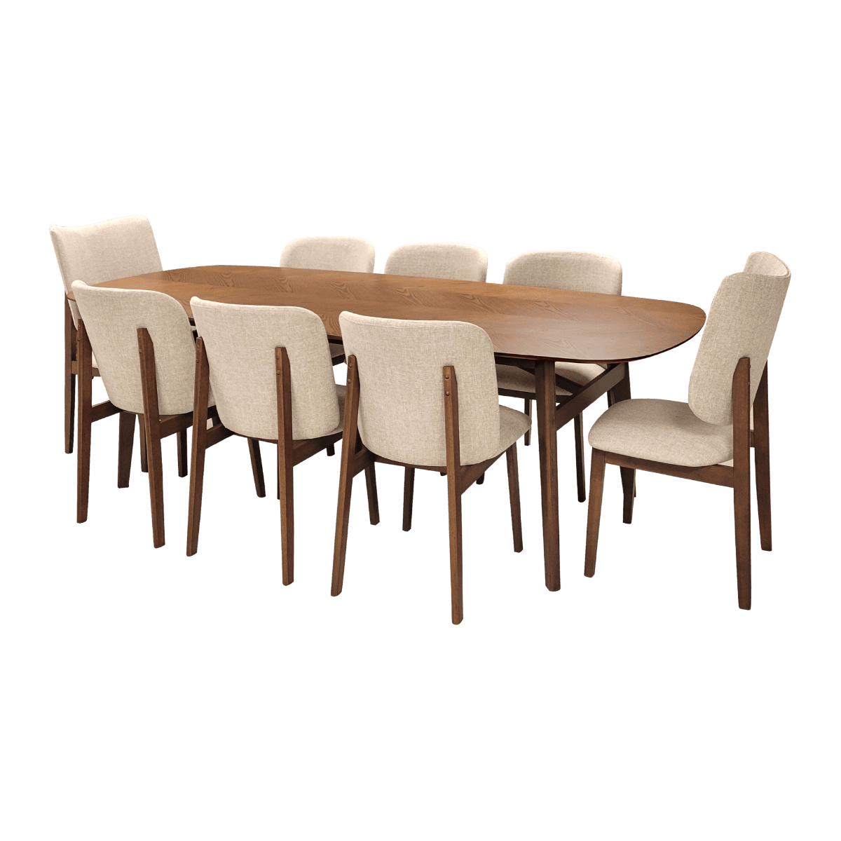 Table a manger en bois + 8 chaises BALI