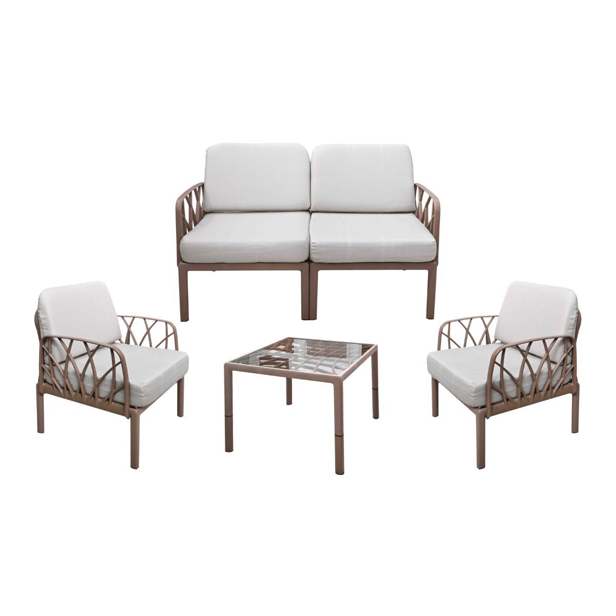 Salon de jardin 2+1+1