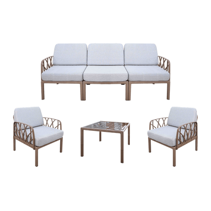 Salon de jardin 3+1+1