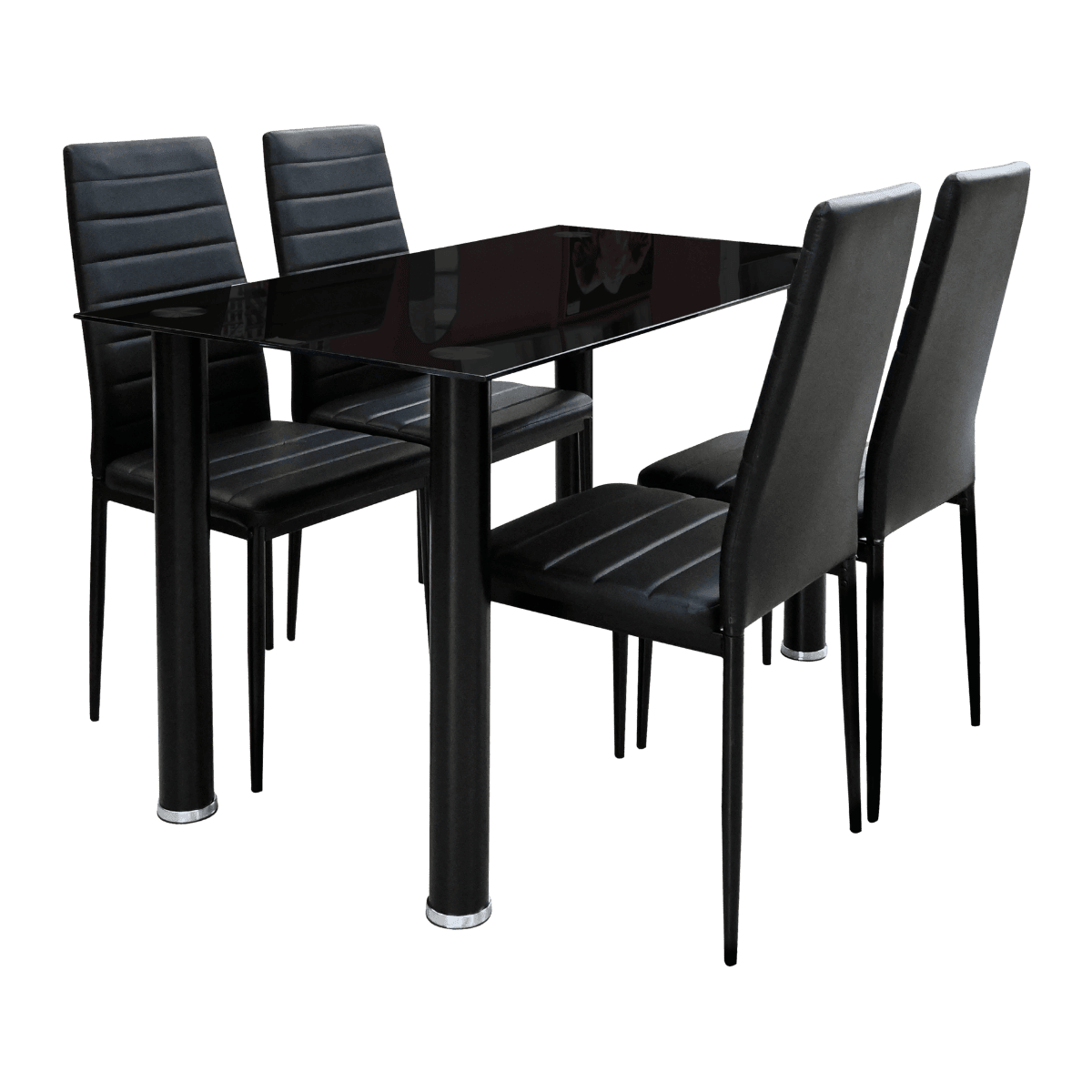 Table à manger en verre + 4 chaises