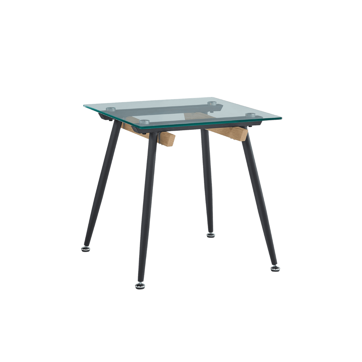 Table de coin en verre
