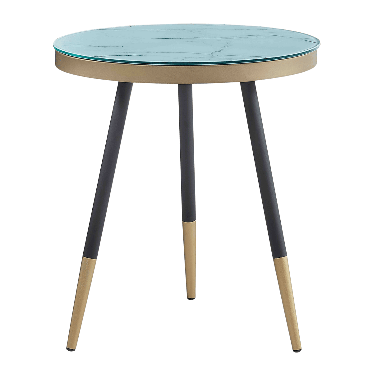 Table de coin en verre