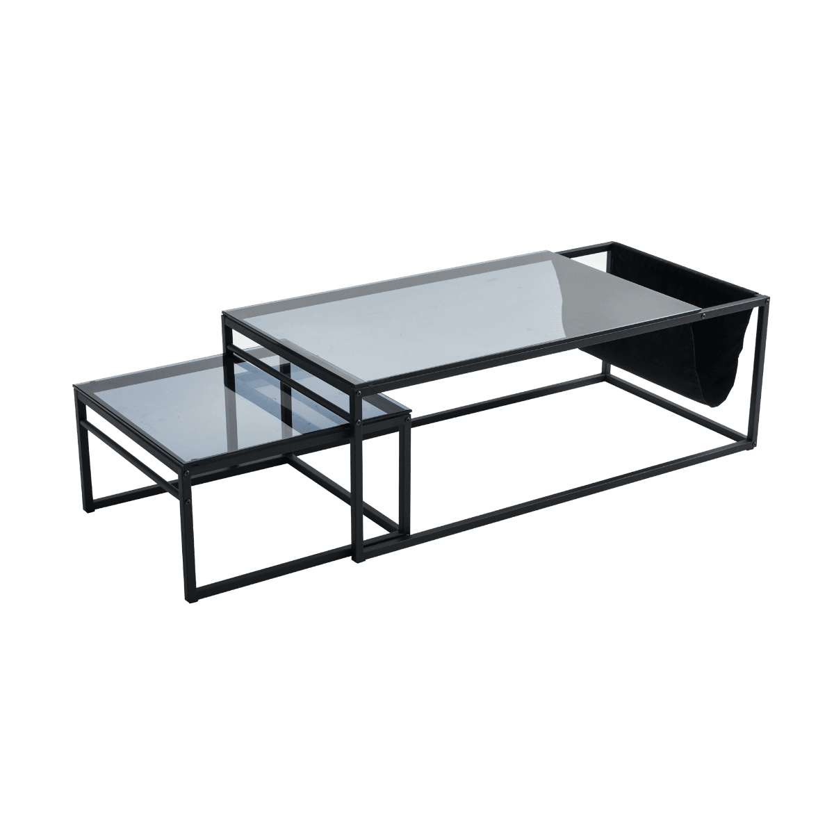 Set de 2 tables basses en verre