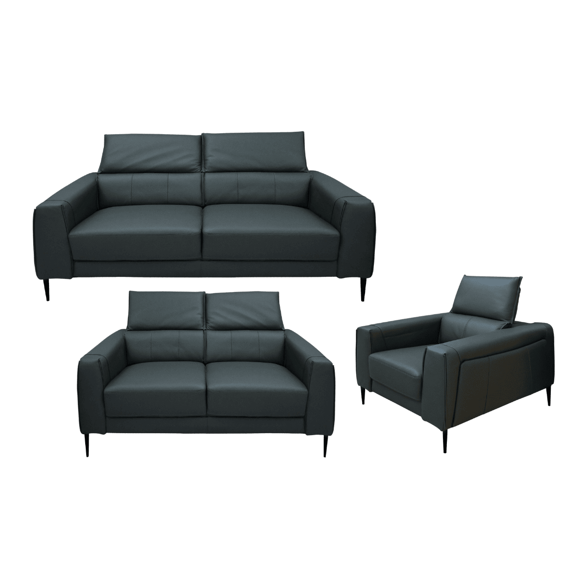Salon 3+2+1 en cuir