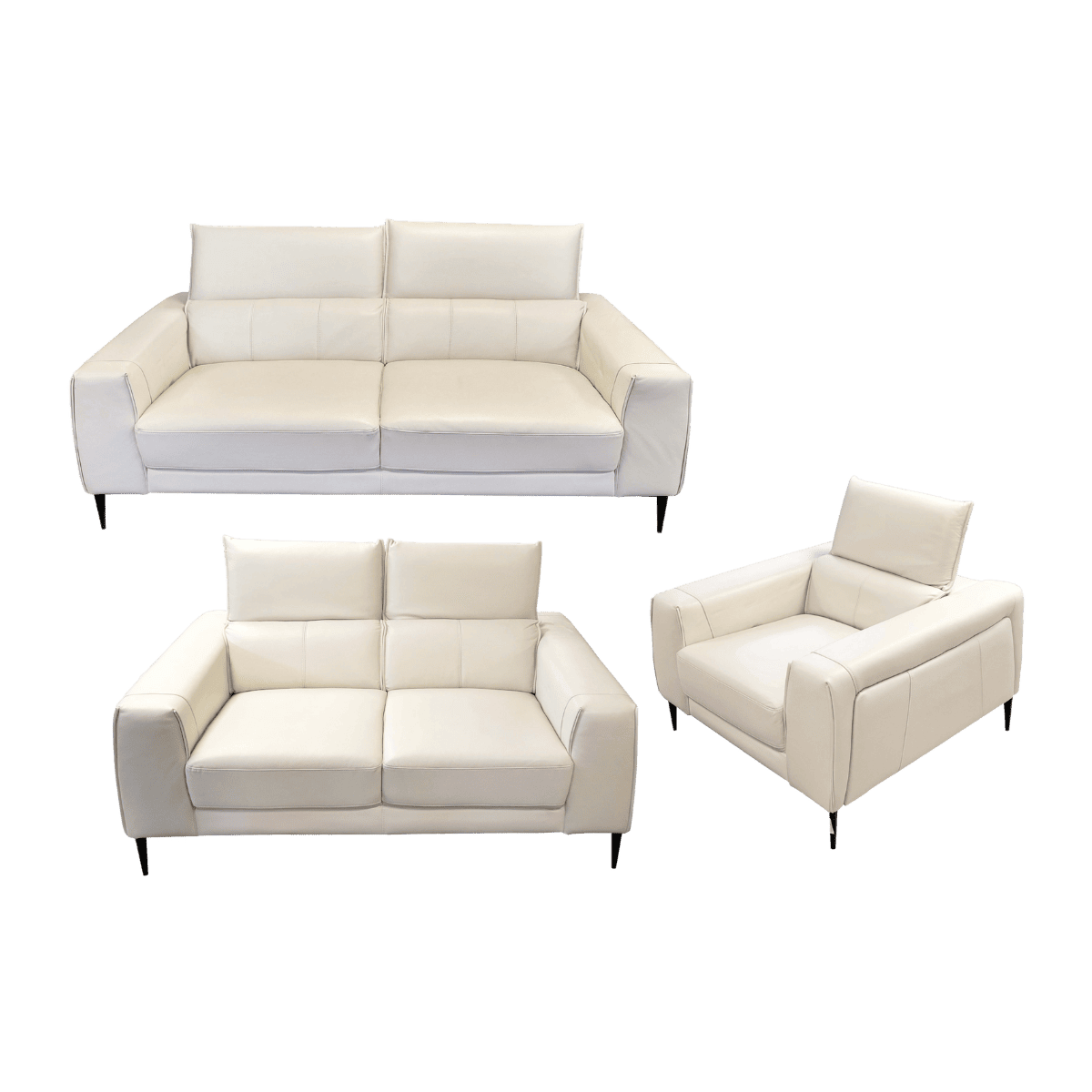 Salon 3+2+1 en cuir