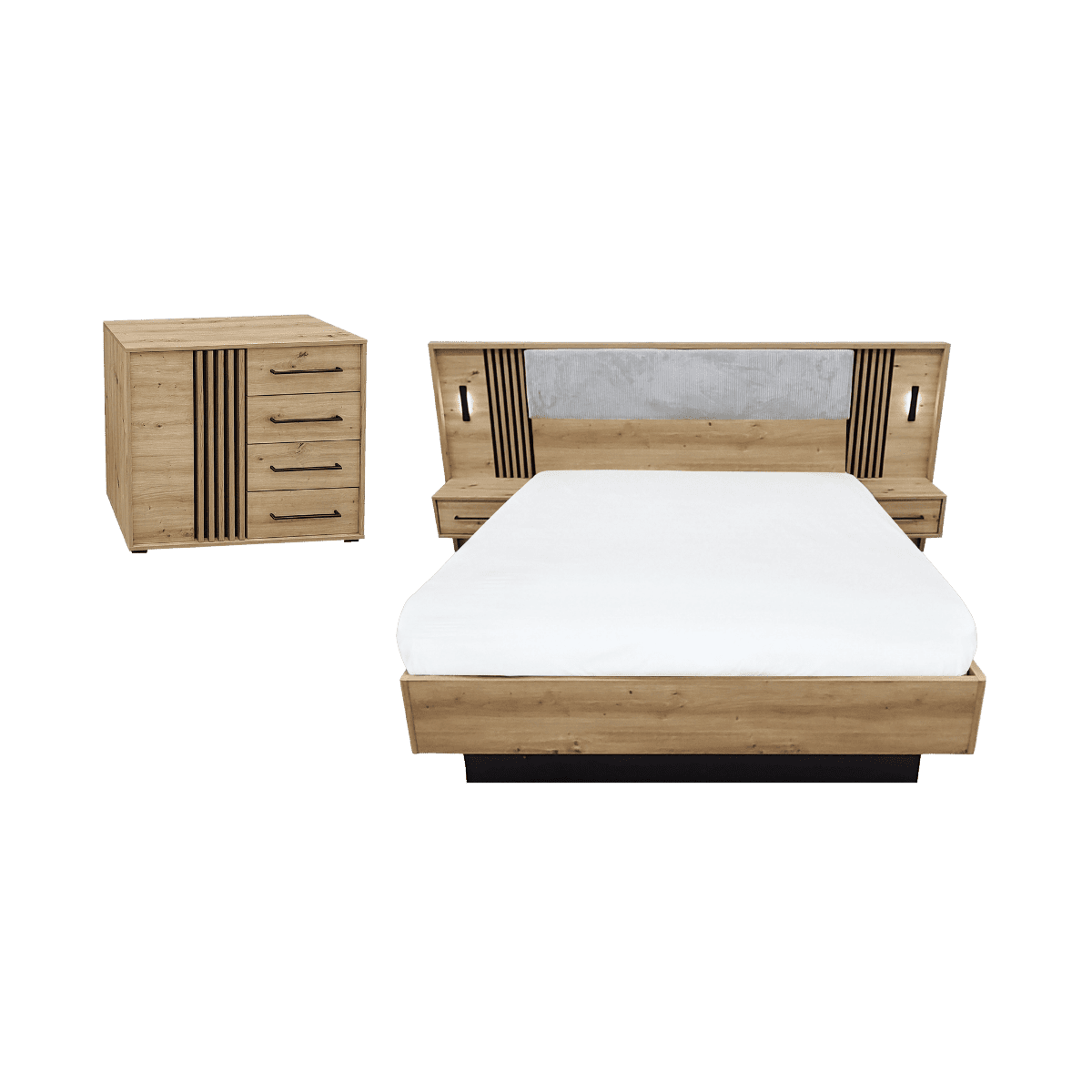 Chambre à coucher sans armoire MONA