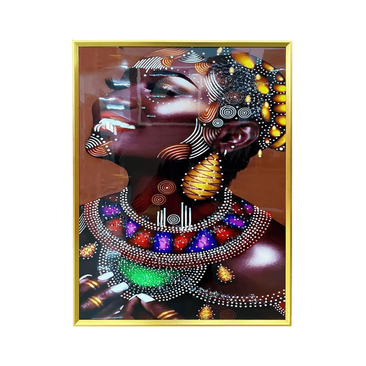 Tableau en verre FEMME AFRICAINE