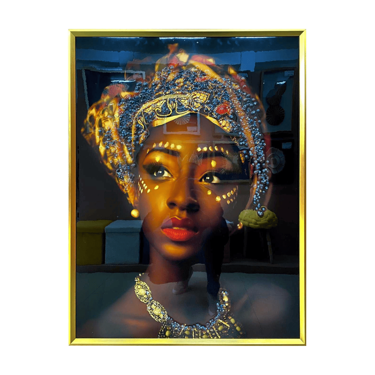 Tableau en verre FEMME AFRICAINE
