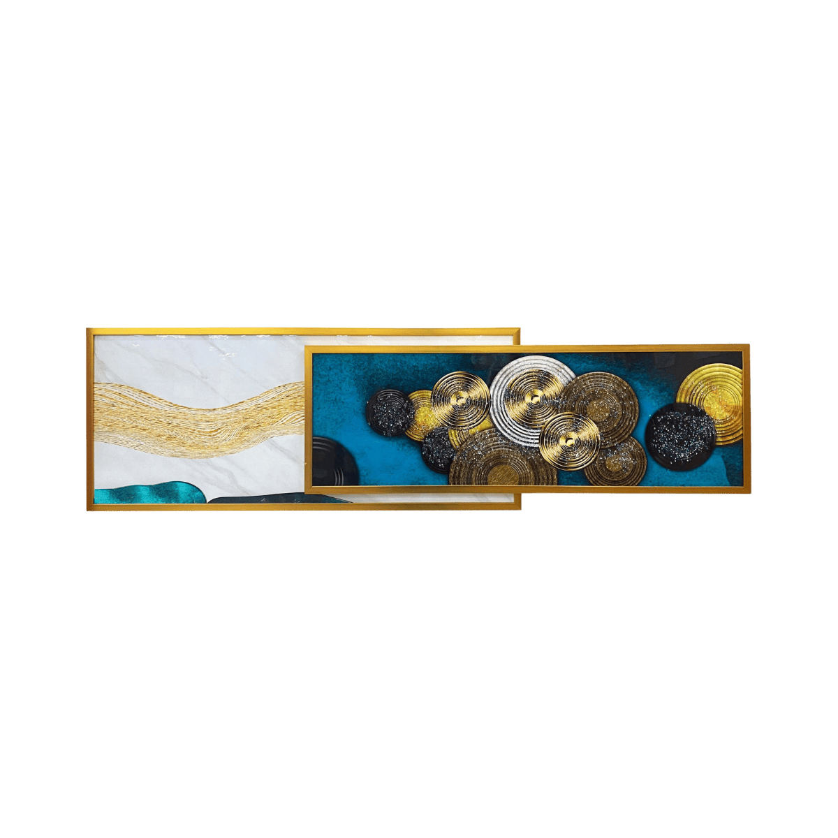 Tableau en verre GOLD & BLUE