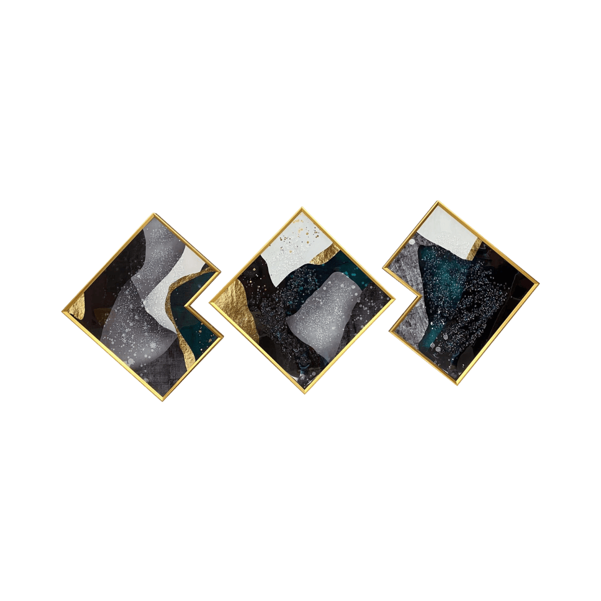 Set de 3 tableaux GREEN