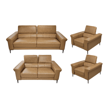 Salon 3+2+1+1 en cuir