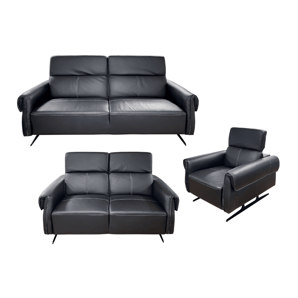 Salon 3+2+1 en cuir
