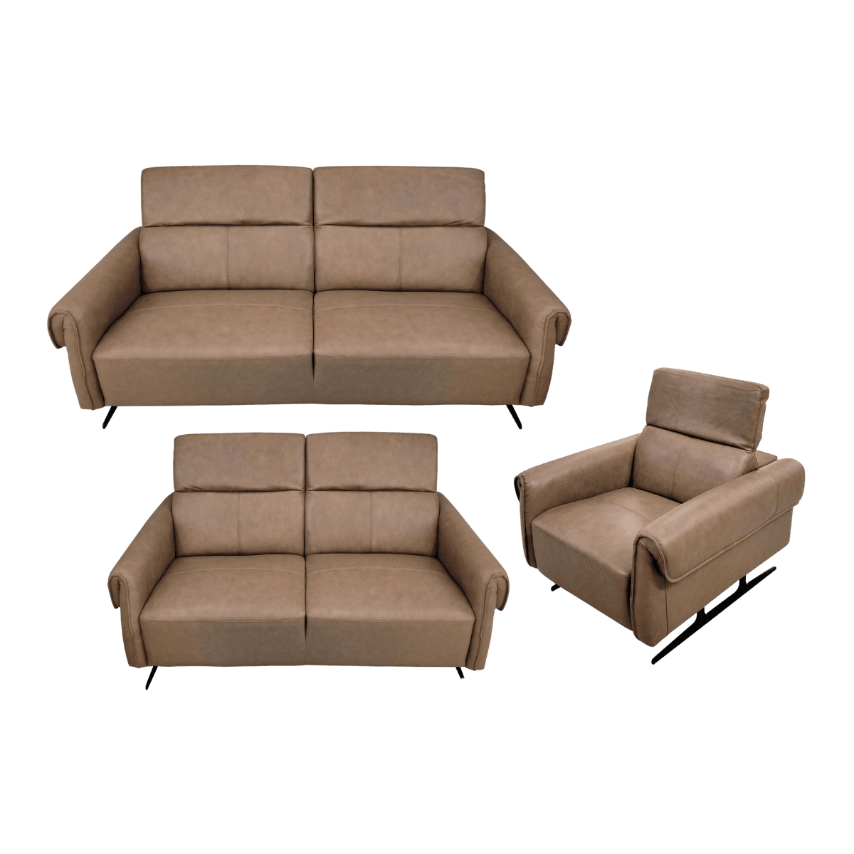 Salon 3+2+1 en cuir