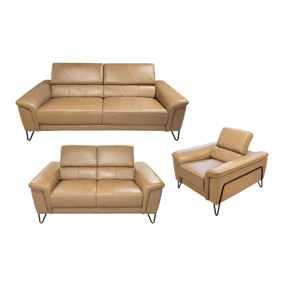 Salon 3+2+1 en cuir