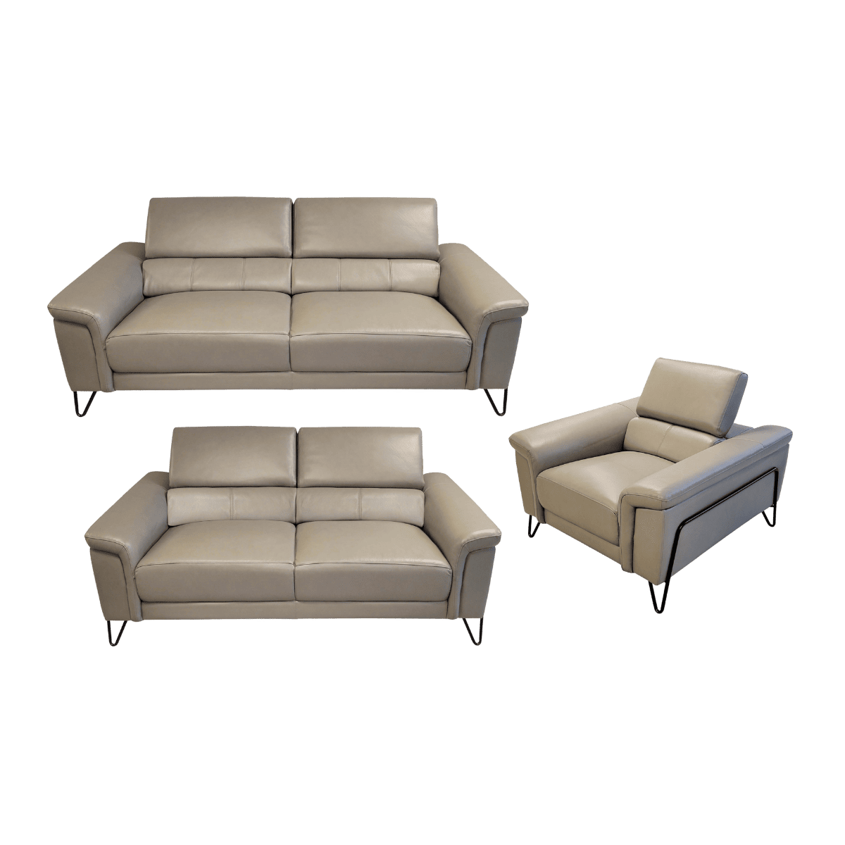 Salon 3+2+1 en cuir