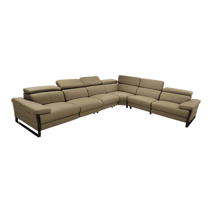 Salon d'angle en cuir