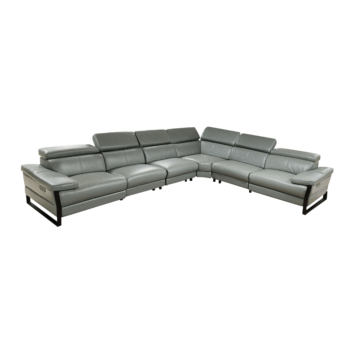 Salon d'angle en cuir