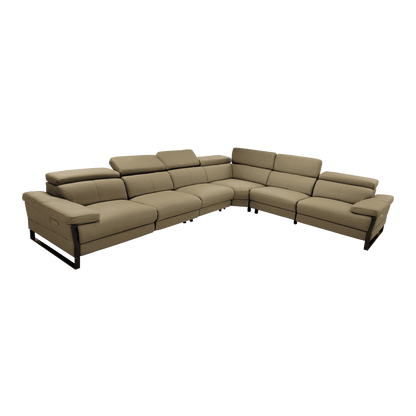 Salon d'angle en cuir