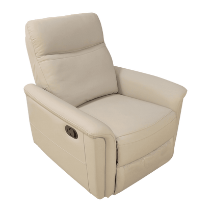 Fauteuil relax en cuir avec mécanisme manuel