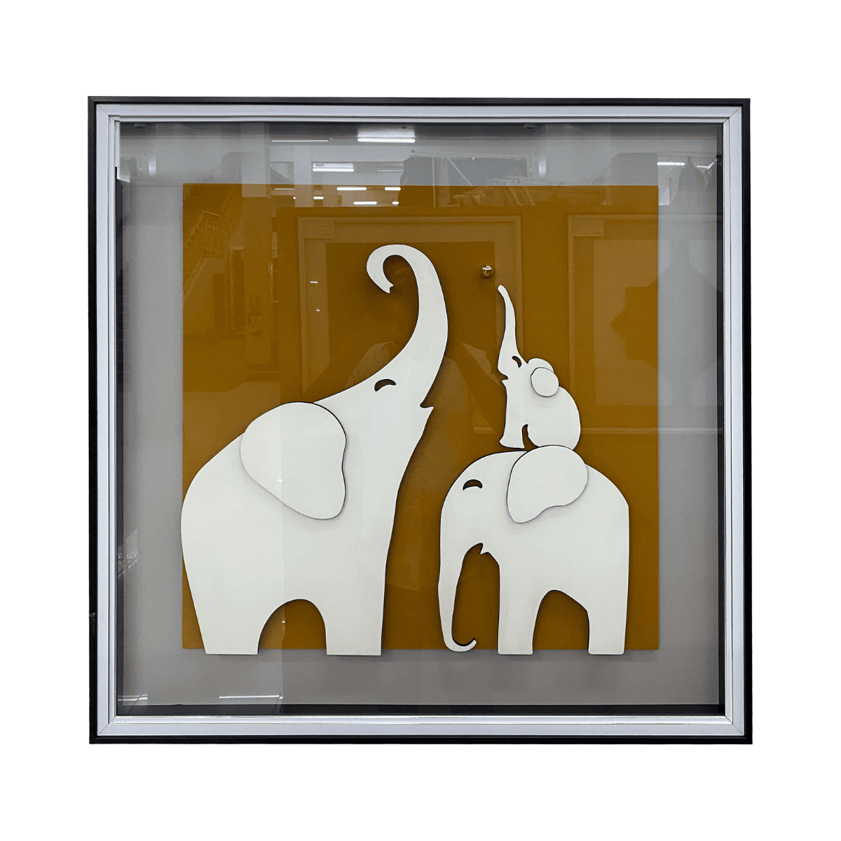 Tableau en verre 3D ELEPHANT
