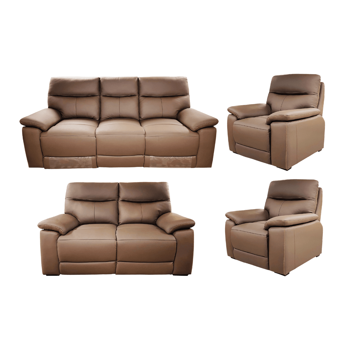 Salon 3+2+1+1 en cuir